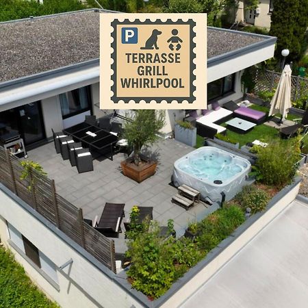 Penthouse - 3 Schlafzimmer- Sonnige Dachterrasse -Whirlpool & Alpenblick - Perfekt Fuer Romantik Oder Familienurlaub Mit Kind, Hund Willkommen - By Ferienwohnenamsee - ユーバーリンゲン エクステリア 写真