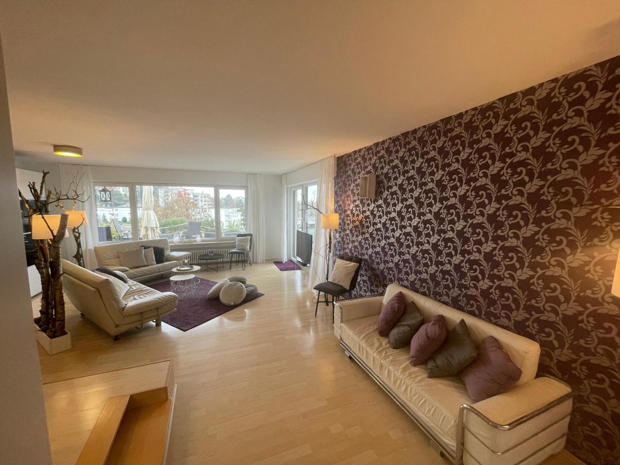 Penthouse - 3 Schlafzimmer- Sonnige Dachterrasse -Whirlpool & Alpenblick - Perfekt Fuer Romantik Oder Familienurlaub Mit Kind, Hund Willkommen - By Ferienwohnenamsee - ユーバーリンゲン エクステリア 写真