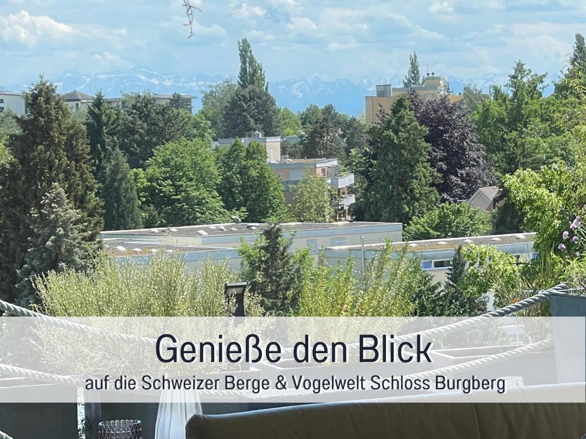 Penthouse - 3 Schlafzimmer- Sonnige Dachterrasse -Whirlpool & Alpenblick - Perfekt Fuer Romantik Oder Familienurlaub Mit Kind, Hund Willkommen - By Ferienwohnenamsee - ユーバーリンゲン エクステリア 写真