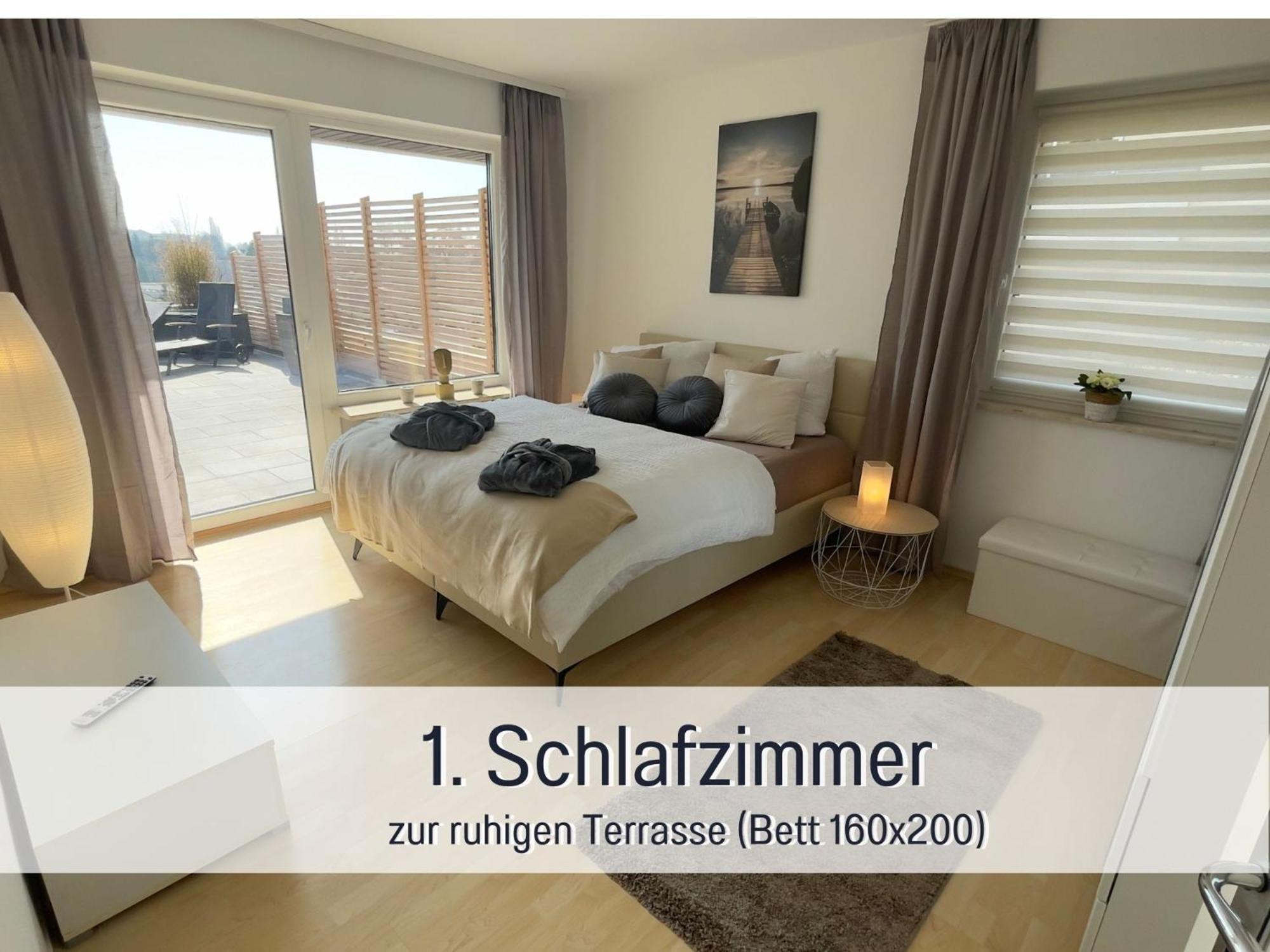 Penthouse - 3 Schlafzimmer- Sonnige Dachterrasse -Whirlpool & Alpenblick - Perfekt Fuer Romantik Oder Familienurlaub Mit Kind, Hund Willkommen - By Ferienwohnenamsee - ユーバーリンゲン エクステリア 写真